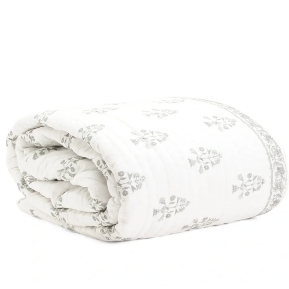 🎉LAST PIECE🎉 RACHEL‎ ZOE Block Print Stitch Quilt Set